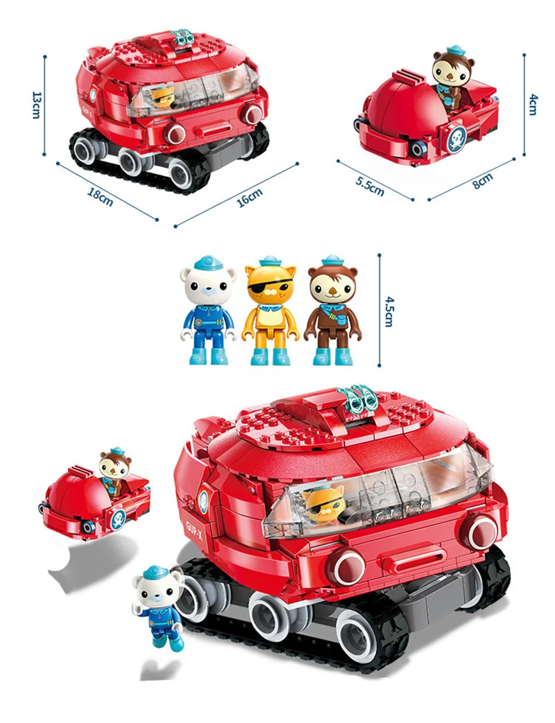 Octonauts строительный блок октопод Gup подводная лодка октябрь-Pod с GUP-C GUP-E GUP-D GUP-K GUP-I в стиле лего кирпичные игрушки Детский подарок