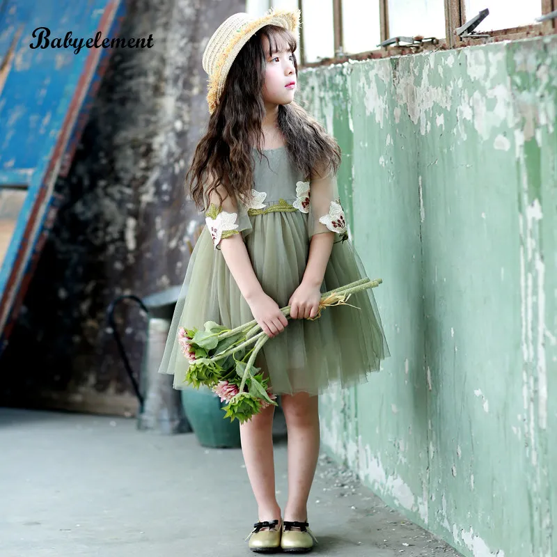 Платье для девочек 2019 Весна и лето новое иностранное детское платье лохматое