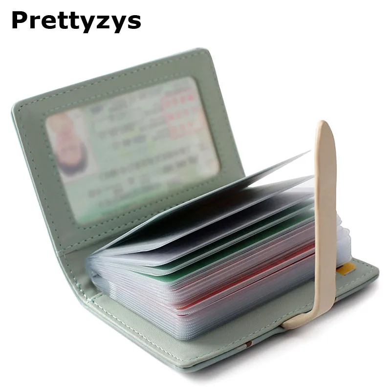 Prettyzyz 20 слотов для карт кожа для женщин держатель для карт s Мода карамельный цвет леди Кредитная карта кошелек для женщин Бизнес ID держатель для карт