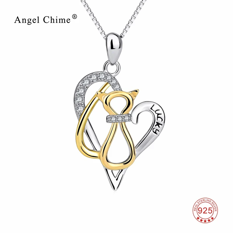 Женское ожерелье с подвеской в виде сердца из серебра 925 пробы|fashion jewelry|jewelry