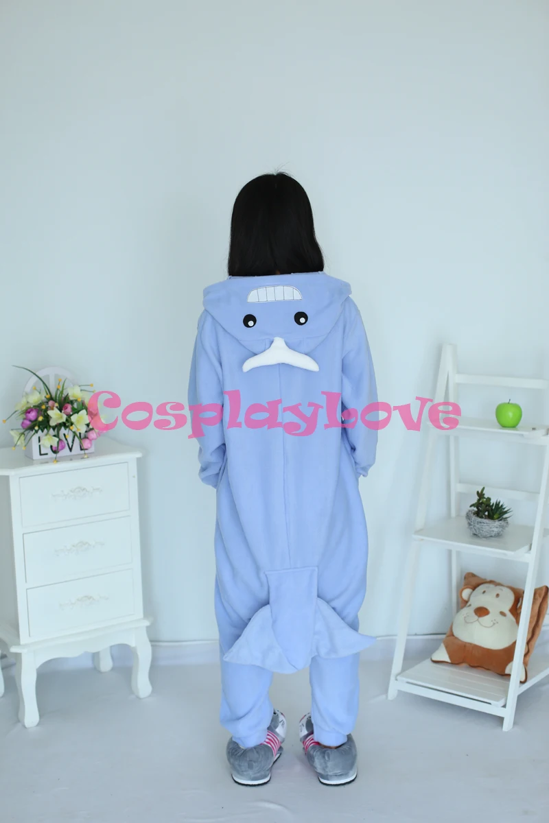 

Blue Whale Pajamas Animal Cosplay Costume Coral Women Men Kid Adult Pajamas Onesies Cartoon Halloween Sleepwear Sleepsuit