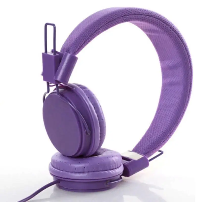 purple Проводная повязка на голову, 10 цветов, Детские удлиняющие наушники, коаксиальное стильное оголовье, наушники для iPad, планшетов, смартфонов r25 - Цвет: purple