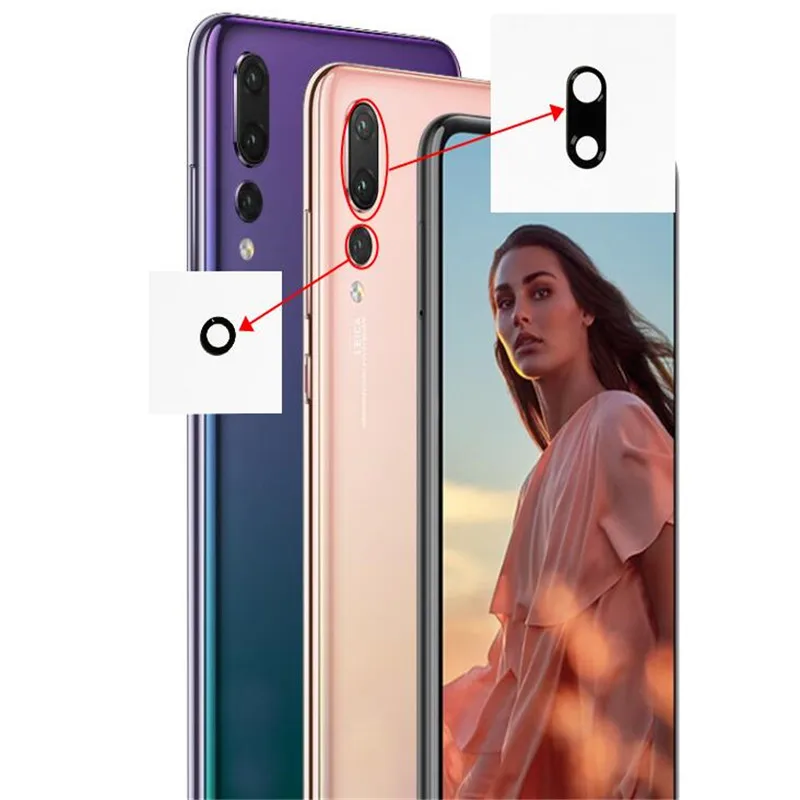 Стеклянная крышка объектива задней камеры 2 шт./лот с наклейкой для Huawei P20 Pro P20Pro