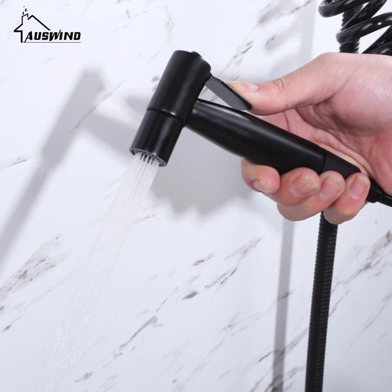 Спрей черный душ опрыскиватель 304 Нержавеющая сталь Черный туалет спрей пистолет