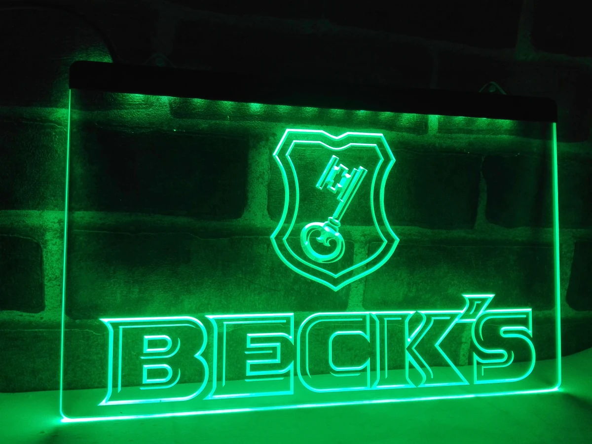 LE029 бека Becks вывиска пиво бар светодиодный неоновый светильник знак для домашнего