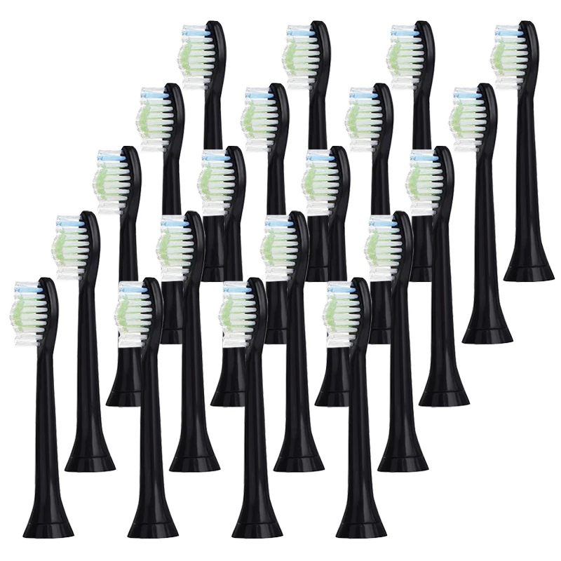 20 шт. электрическая зубная щетка замена головки для Philips Sonicare DiamondClean черный HX6064/94