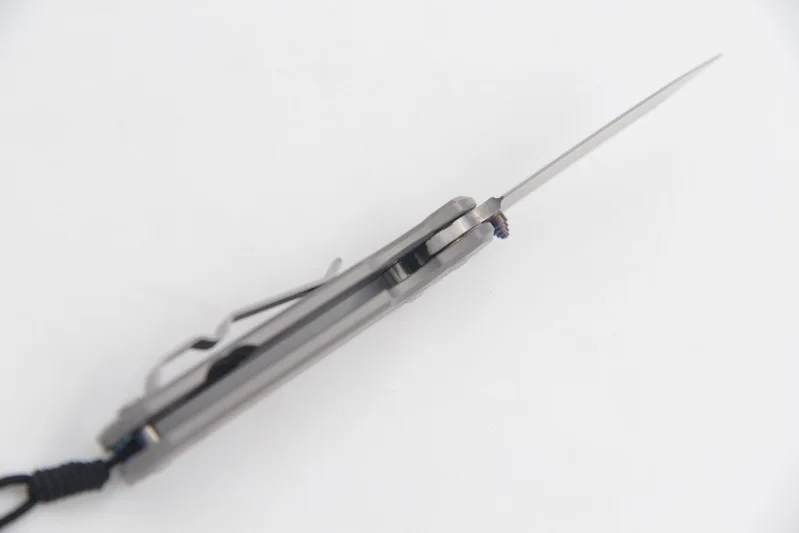Маленький складной карманный нож JUFULE Sebenza 21 D2 с титановым лезвием для кемпинга и