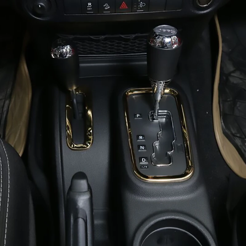Панель переключения передач рамка наклейка украшение Обложка для Jeep Wrangler JK 2011-2017