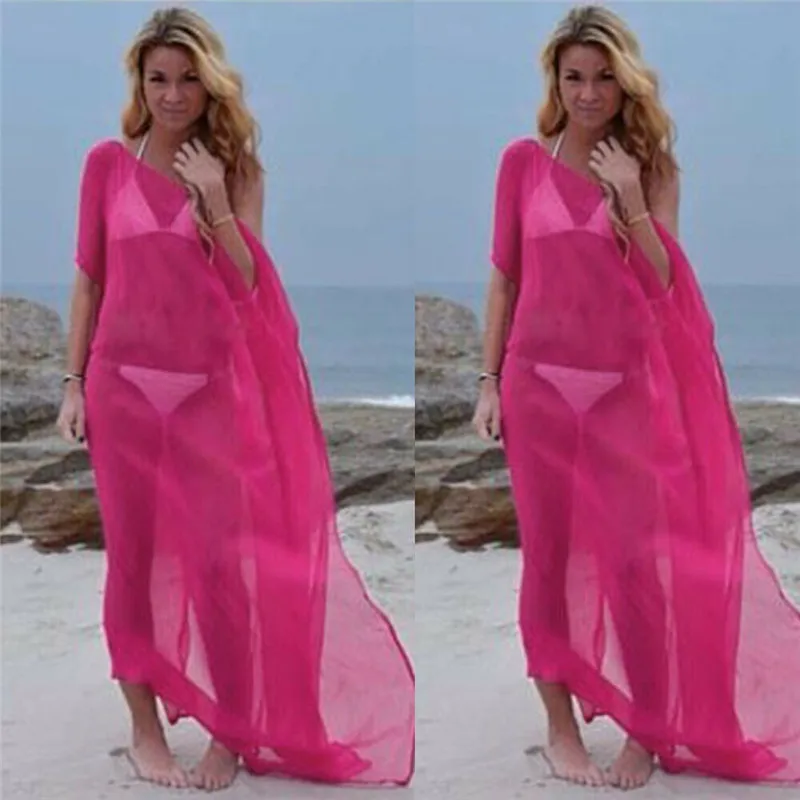 Повседневная Женская кружевная сетчатая накидка на бикини купальный костюм