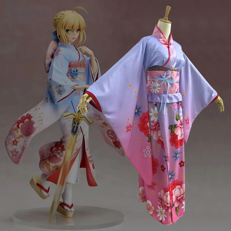 Костюм для косплея Arturia Pendragon судьба/ночь кимоно Хэллоуин|Костюмы аниме| |