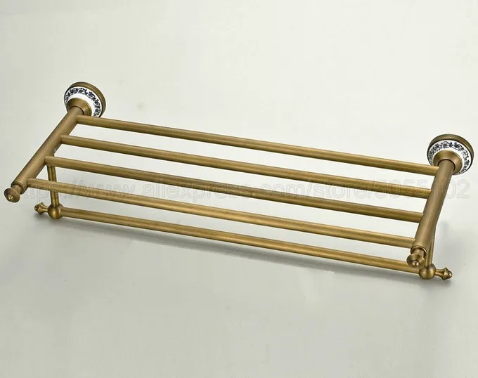 Towel Bar Antique Brass Toilet Towel Holder Towel Rack Shelf Solid Holder Brief Fixed Bathroom Accessory zba411