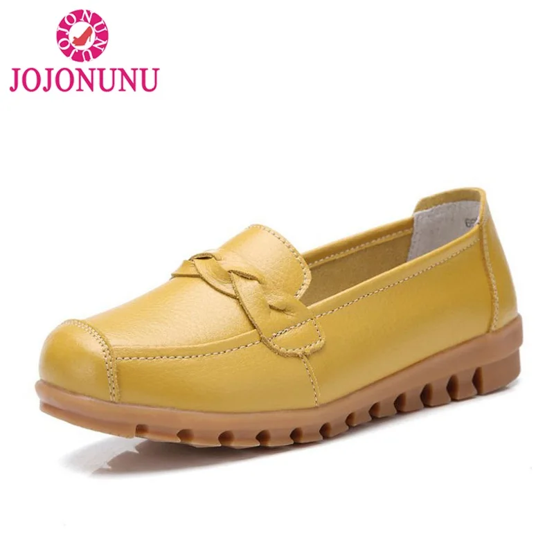 FITWEE Genuine Real Leather Flats Shoes For Women Patchwork Slip On Mom Fashion Office Lady Peas Size 35-41 | Обувь
