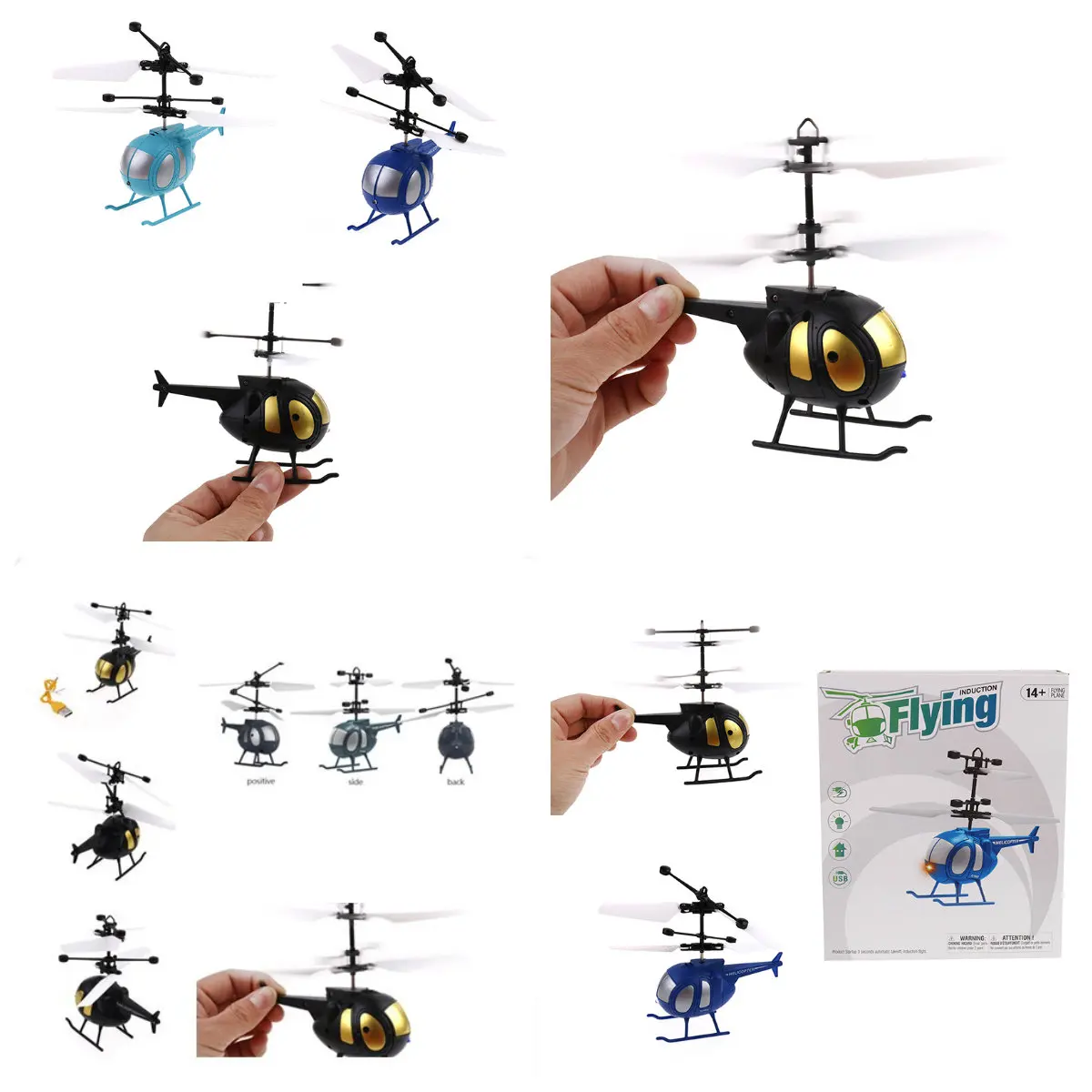Самолет DronMini RC Дрон Летающий вертолет Инфракрасный индукционный пульт