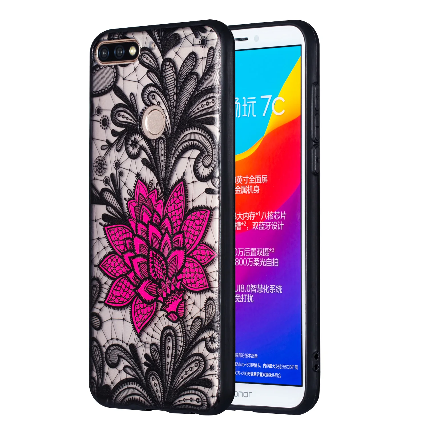 Чехлы с цветами для Huawei P20 P10 Lite P9 Y6 Y5 Y7 Prime 2018 Y9 Honor 7A 7X 7C PRO 7S российский 8 9 прозрачный