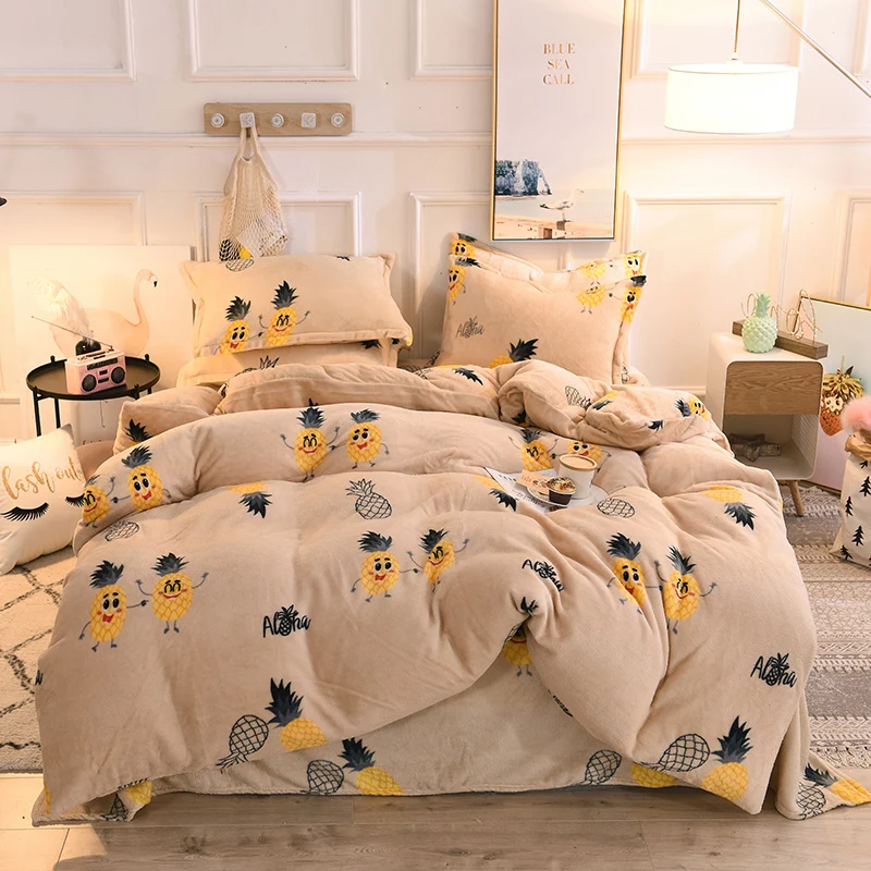 Комплект постельного белья Роскошная флисовая постельных принадлежносте с