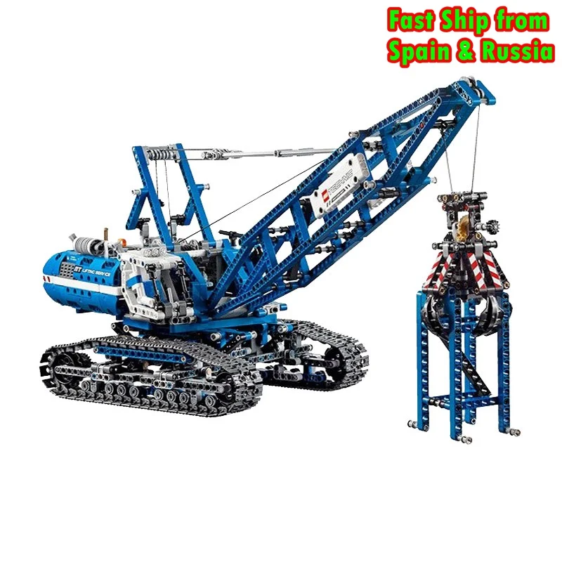Конструктор Technic, механический гусеничный кран, 1401 шт., модель, строительные блоки, игрушки для детей, сборная техника, детские подарки