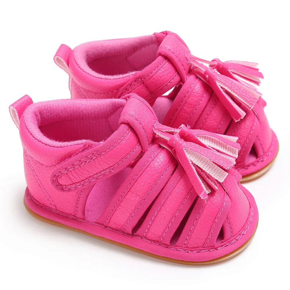 LONSANT/детские сандалии Нескользящая обувь с кисточками и подошвой из пвх Летние