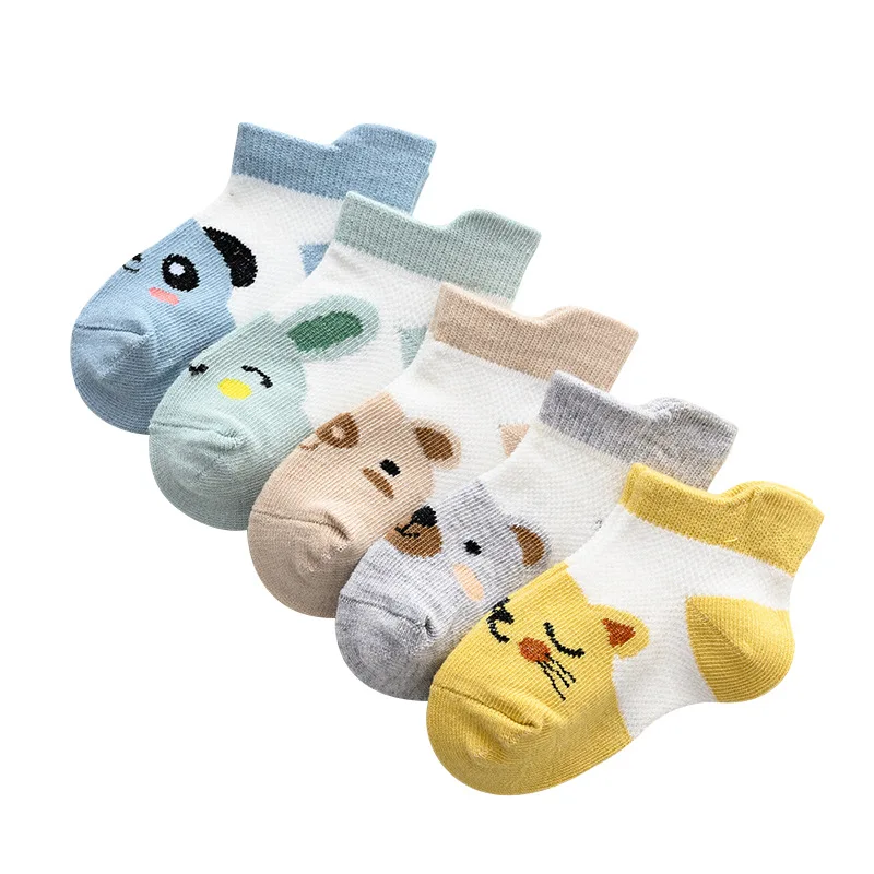 Носки для малышей хлопковые детские носки летние тонкие сетчатая лодка
