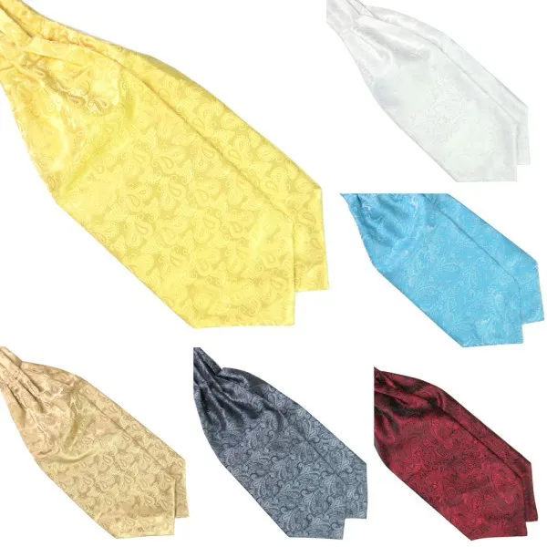 

Hot Ascot Tie Cravat Men Neck Tie Satin Self Tie For Wedding