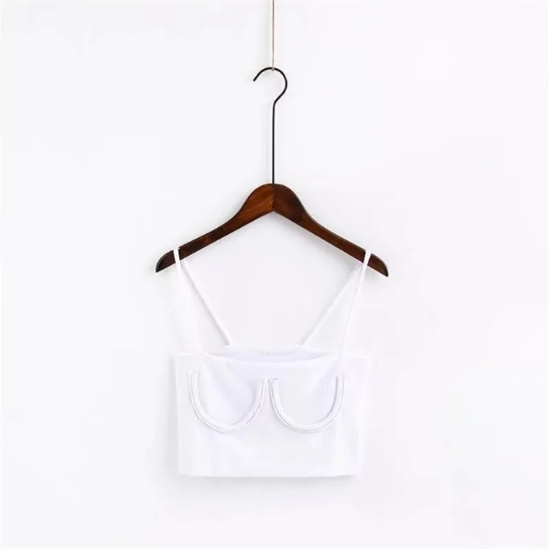2019 Summer Sexy Camis Women Solid Spaghetti Strap Sleeveless Strapless Short Crop Tops Club Vest Female | Женская одежда