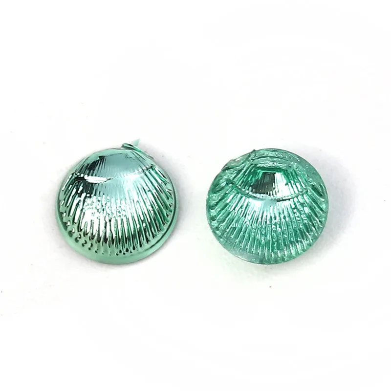 DoreenBeads акриловое купольное уплотнение круглый кабошон зеленый красный перо