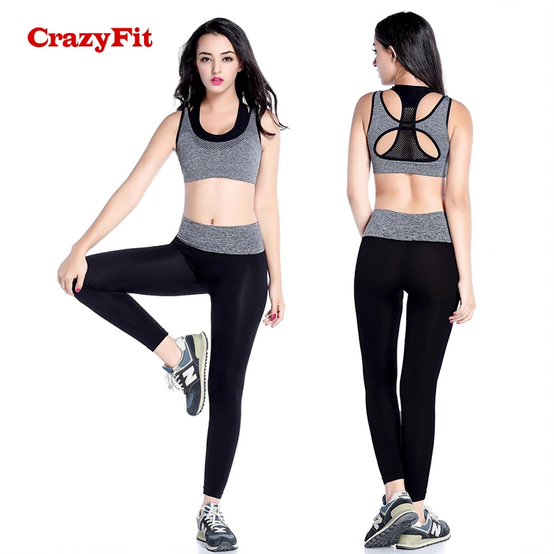 Женский спортивный костюм CrazyFit комплект одежды для фитнеса из 2 предметов 2018