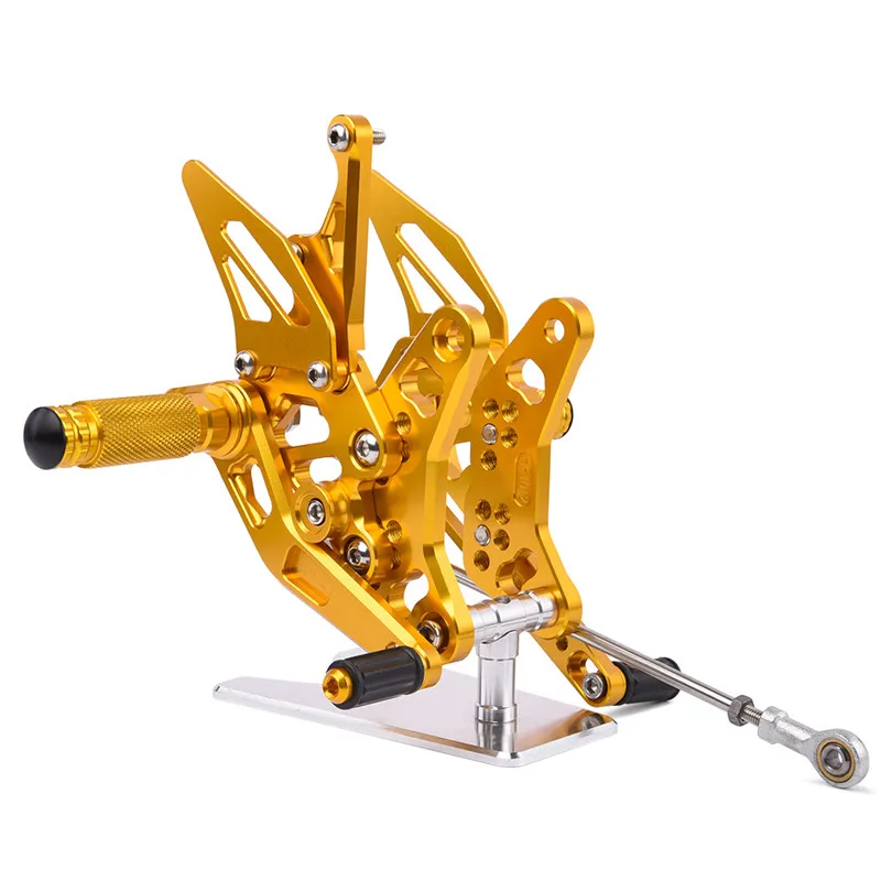 Gold CNC Алюминиевый Регулируемый мотоцикл Rearset задний Набор Подножки педаль Подножка для Suzuki SV650 SV650S SV650X - Цвет: Gold