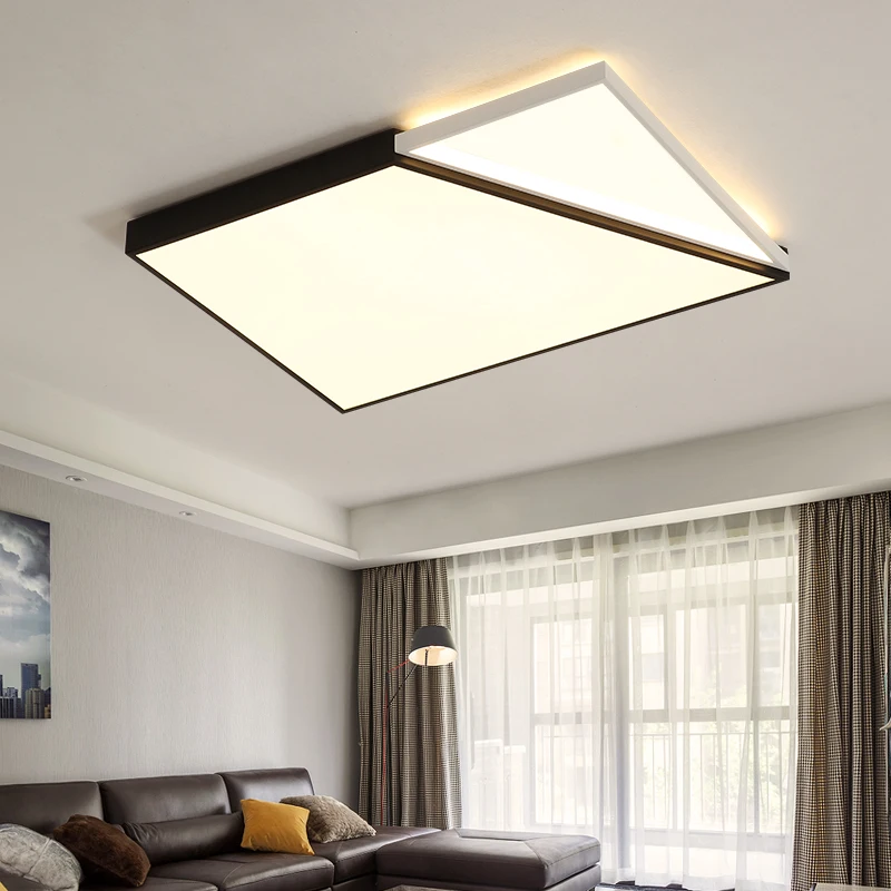 Rectangular living room lamp led ceiling 2019 new simple modern atmosphere study bedroom ultra-thin lamps | Лампы и освещение