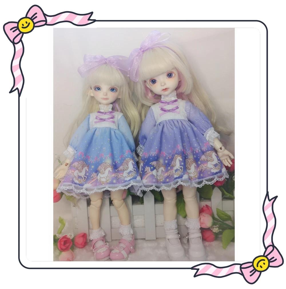 1/6 6 очков BJD Одежда для кукол Повседневное платье Близнецы Набор для bjd куклы Лолита платье подарок для игрушек ткань