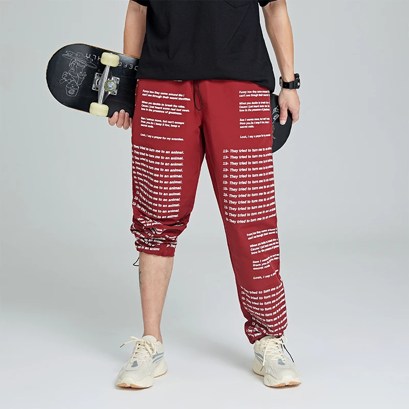 Мужские и женские свободные штаны-шаровары с принтом в стиле ретро 2019 | Мужская