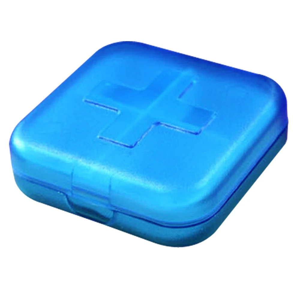 New 4 Slot Health Medicine Case Portable Organizer Blue Promotion Price | Красота и здоровье