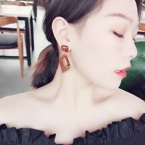 Kakaboom acrylic Ins popular simple style drop Earrings retro vintage classic all-match Punk fashion Jewelry Noble | Украшения и