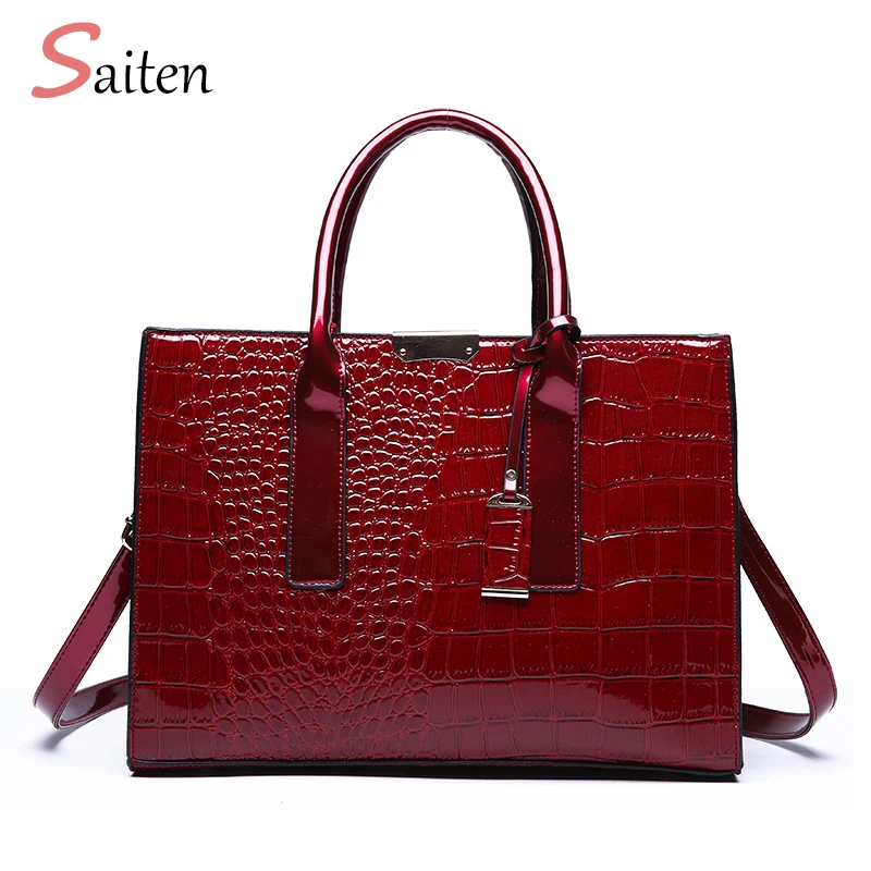Модные женские сумки из крокодиловой кожи повседневные тоут высокого качества