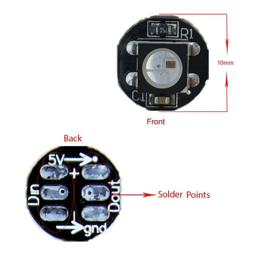 4 контактный WS2812B WS2812 SK6812 IC светодиодный чип и радиатор печатной платы 5 в 5050 SMD RGB