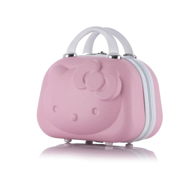 Высококачественный косметический чехол с 3D рисунком hello kitty, ABS, 12 дюймов, модный туристический чехол для костюма, водонепроницаемый чехол для багажа, maleta valise