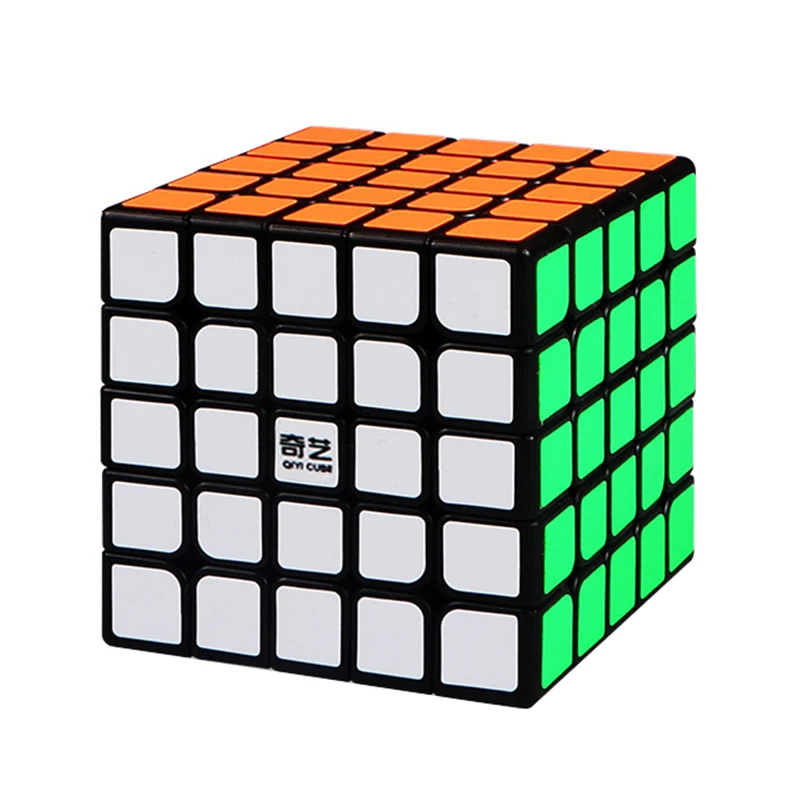 QiYi квадратный магический куб 2x2 3x3 4x4 5x5 6x6 7x7 сплошной белый черный стикер конкурс скоростной куб головоломка для детей начинающих