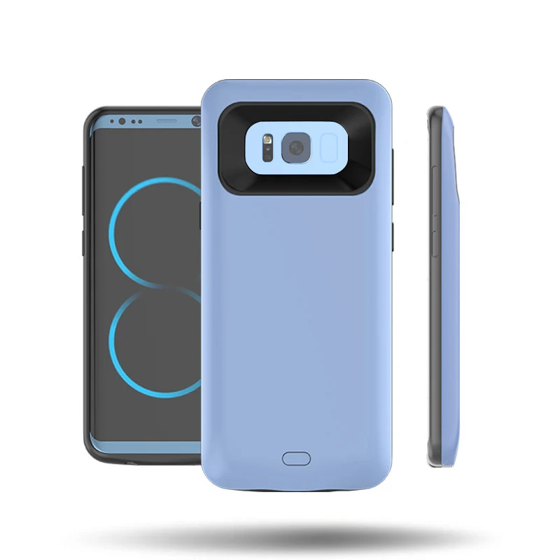 Blue For Samsung S8 Ext power 5000 мАч защитный чехол для samsung Galaxy S8, чехол для батареи, новое портативное зарядное устройство, запасное Внешнее зарядное устройство, ультратонкий - Цвет: Blue For Samsung S8