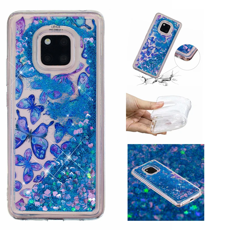 Роскошный блестящий жидкий песок лошадь зыбучий мягкий силиконовый чехол из ТПУ