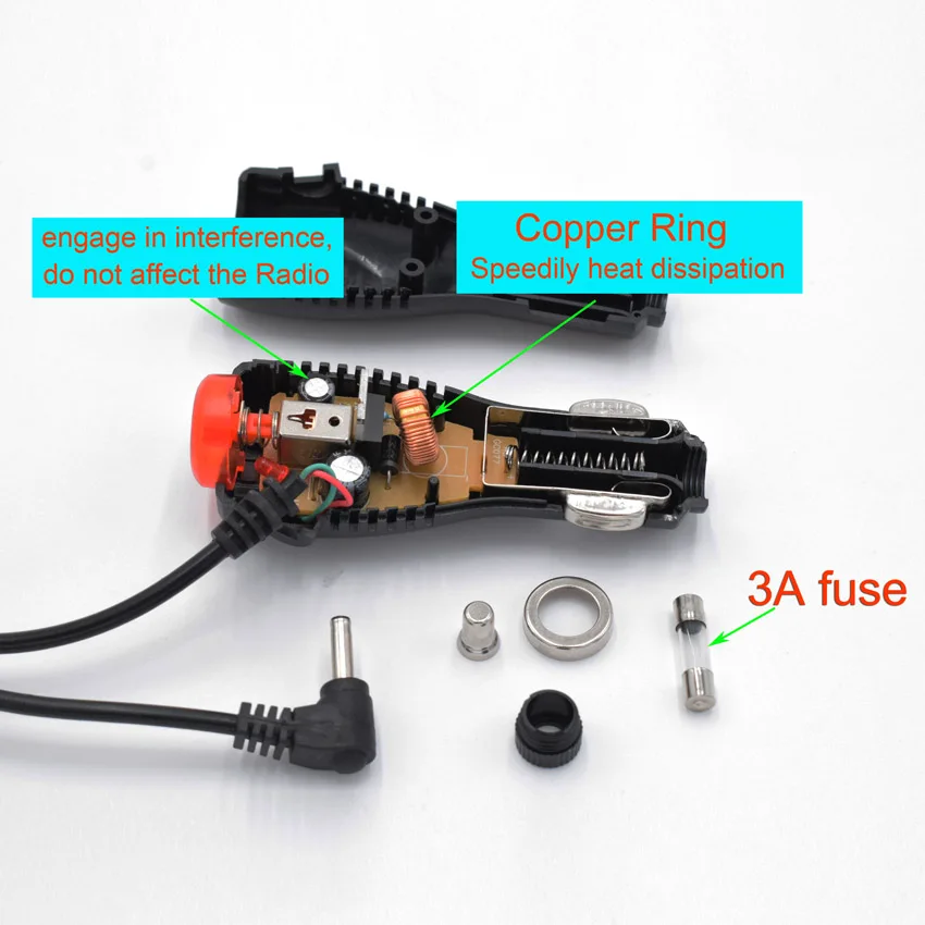 XCGaoon 10 шт. 3 5 мм порт автомобильное зарядное устройство для радар детектора/камеры