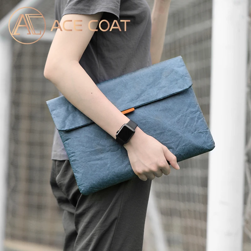ACECOAT DuPont бумажный чехол для ноутбука с ручкой и карманами для MacBook Air/Pro 13,3 16 чехол для ноутбука macbook pro 16 чехол