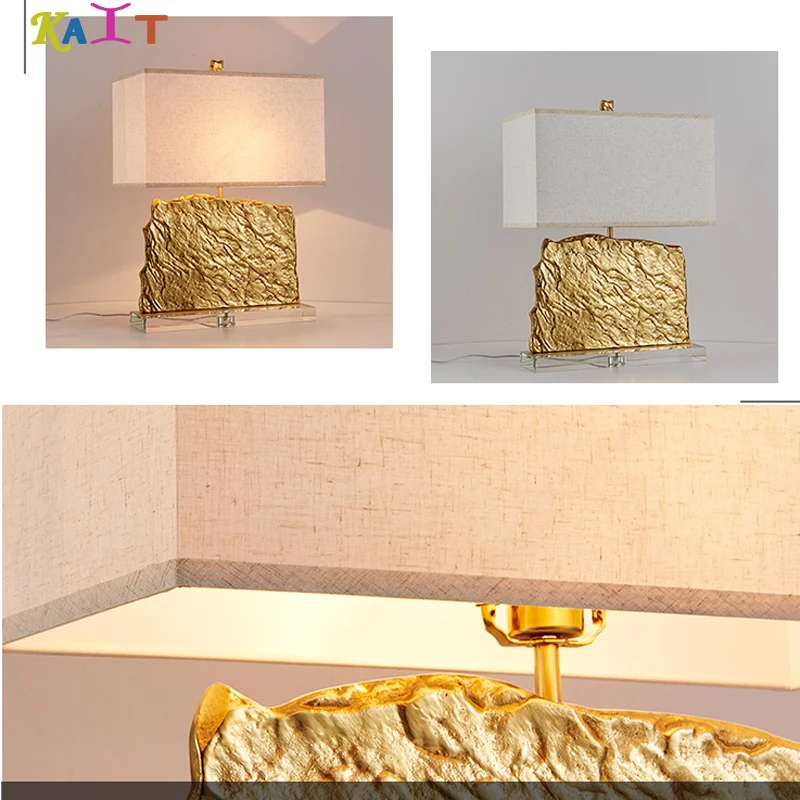 Современный металлический золотой учебный Настольный светильник для спальни