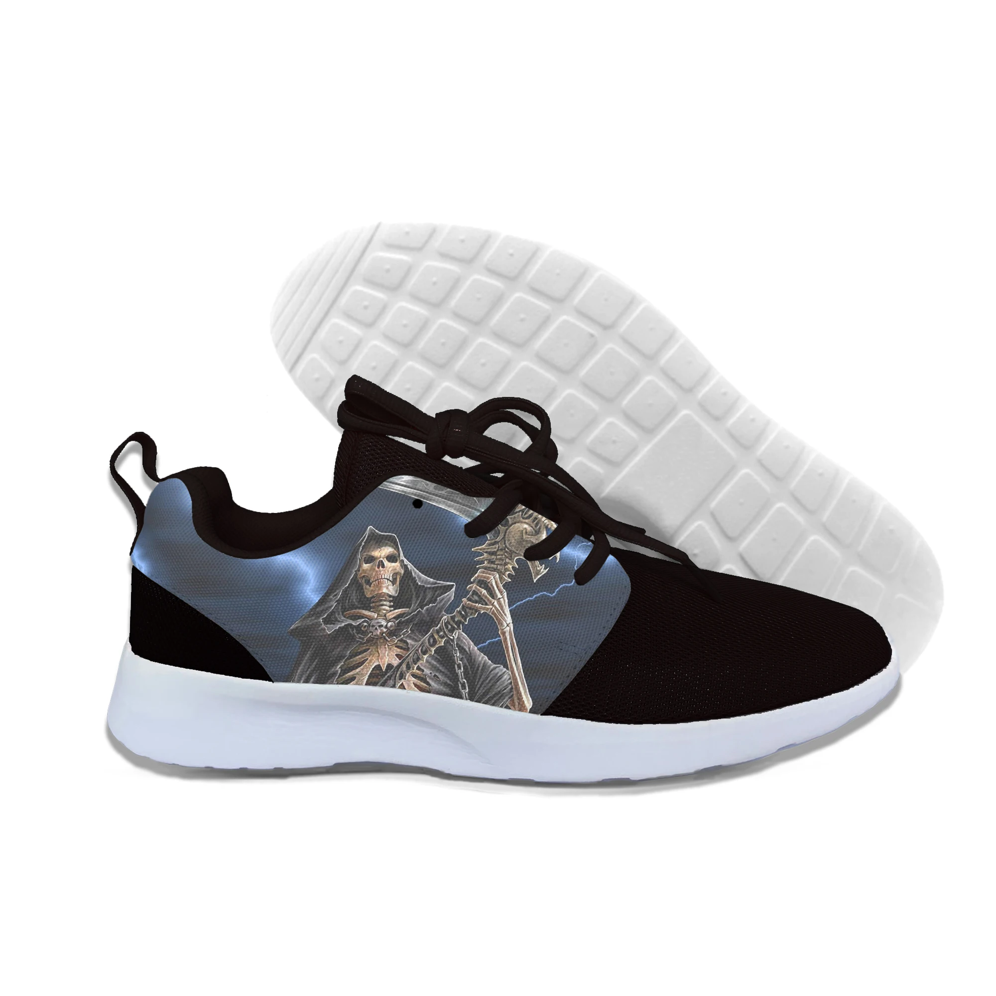 2019 hot fashion grim Reaper Skull 3D casual shoes for men/women high quality Harajuku printing Sneakers | Обувь