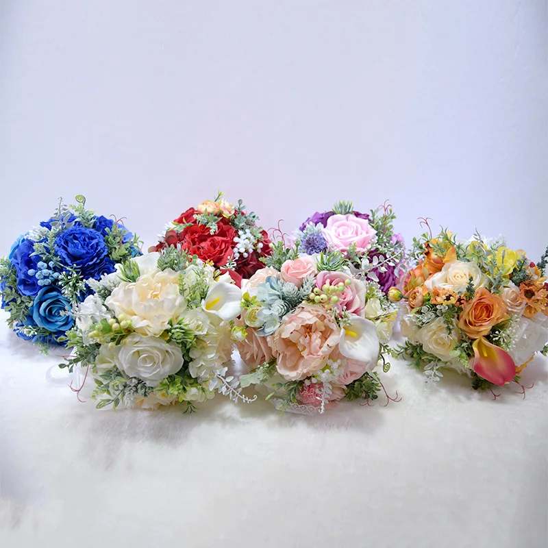 

New Arrival 6 Colors Peony Flowers Wedding Bouquet Bouquet De Mariage Artificial Wedding Bouquets For Brides 2019 Bridal Bouquet