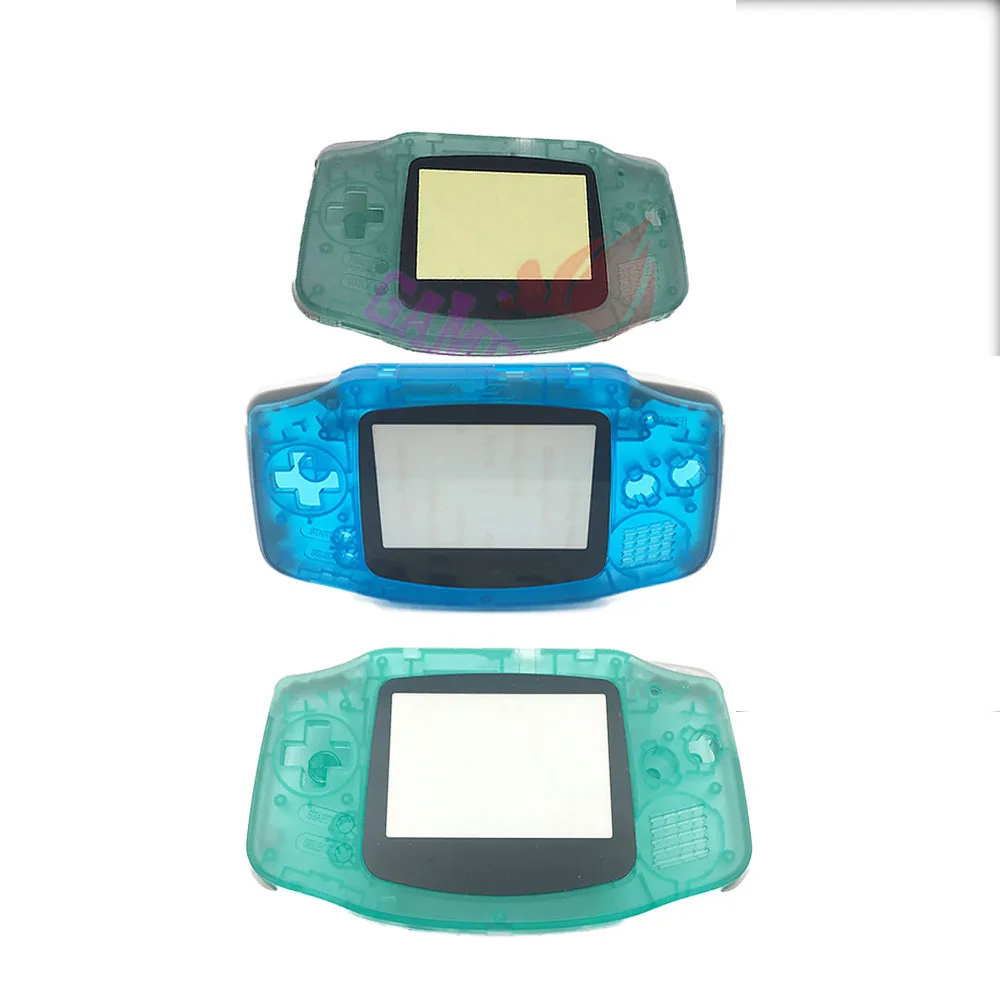 Зеленый и синий для Gameboy Advance светится в темноте пластиковый чехол корпус w экран для GBA светящийся чехол