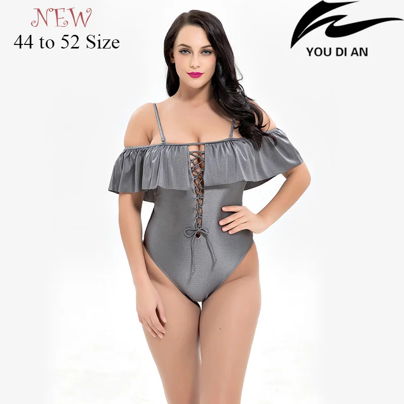 2018 Твердые Цельный купальник размера плюс купальники России купальный костюм