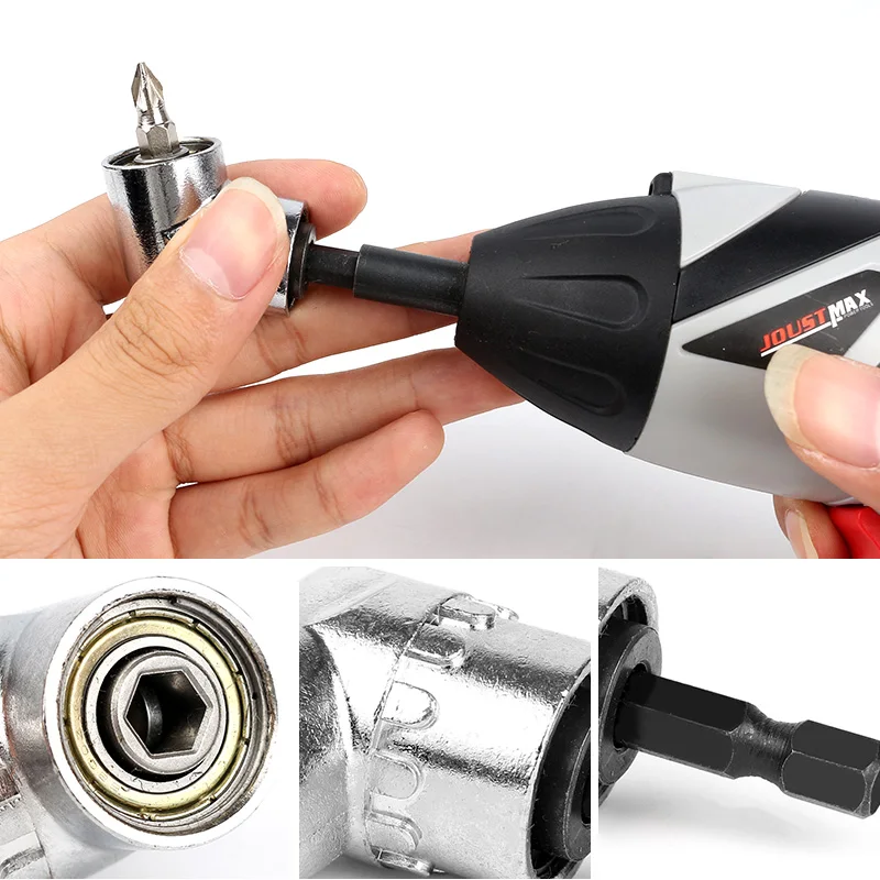 1 шт. Шестигранная дрель BitSocket адаптер держателя рукав 105 градусов угол расширения