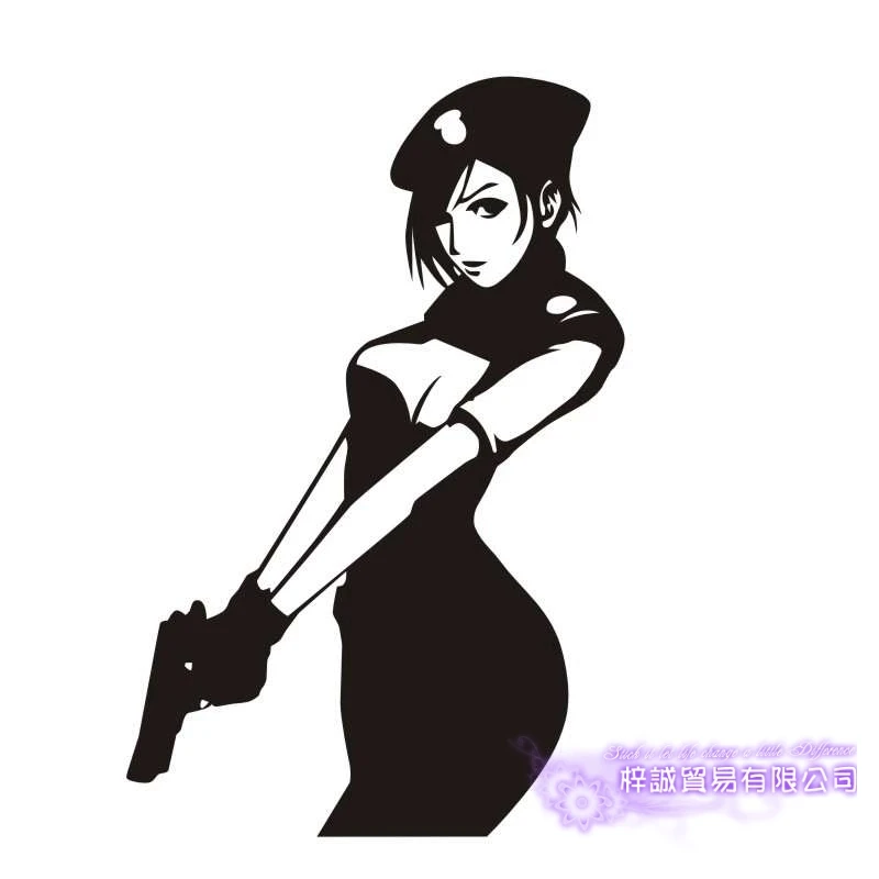Sexy Girl Police Decal Beauty Body Naked Sticker Wall Bathroom Woman KTV Pub Bar Shop | Дом и сад