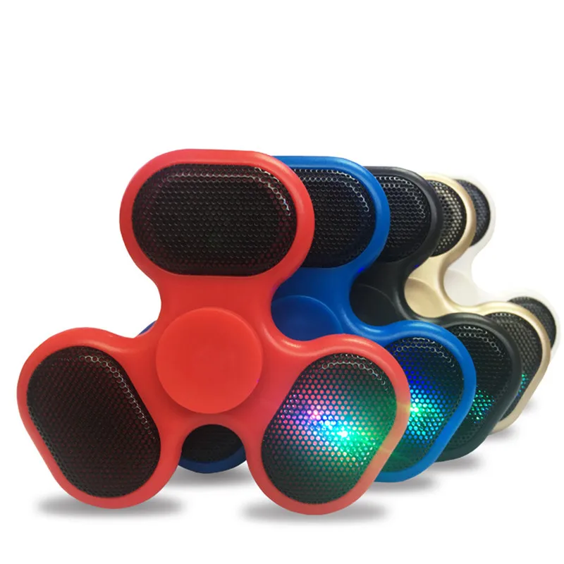 Bluetooth динамик s ручной Спиннер гироскоп Tri-Spinner антистресс динамик музыкальный светодиодный светильник ручной Спиннер Поддержка TF карты