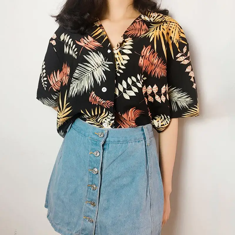 Топы И Футболки Frauen Sommer Lose Halbe hulse Bluse футболки Neu olo 2019|Футболки-поло| |