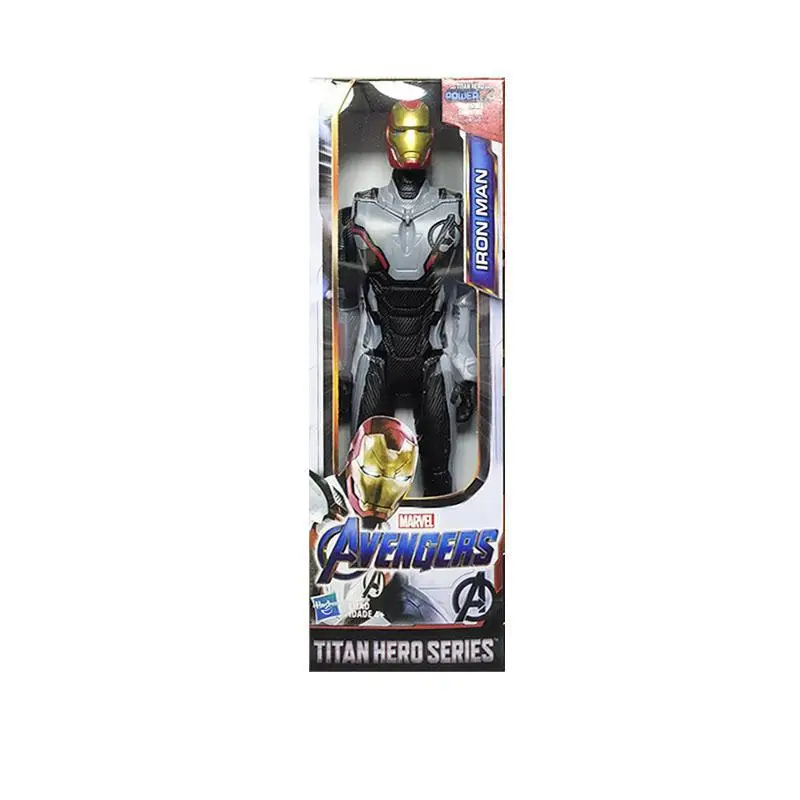 Quantum iron man box Мстители эндгейм фигурка игрушка Супер Герои Капитан Америка Железный человек Человек-паук Халк Тор Росомаха танос ПВХ фигурка игрушка 30 см - Цвет: Quantum iron man box